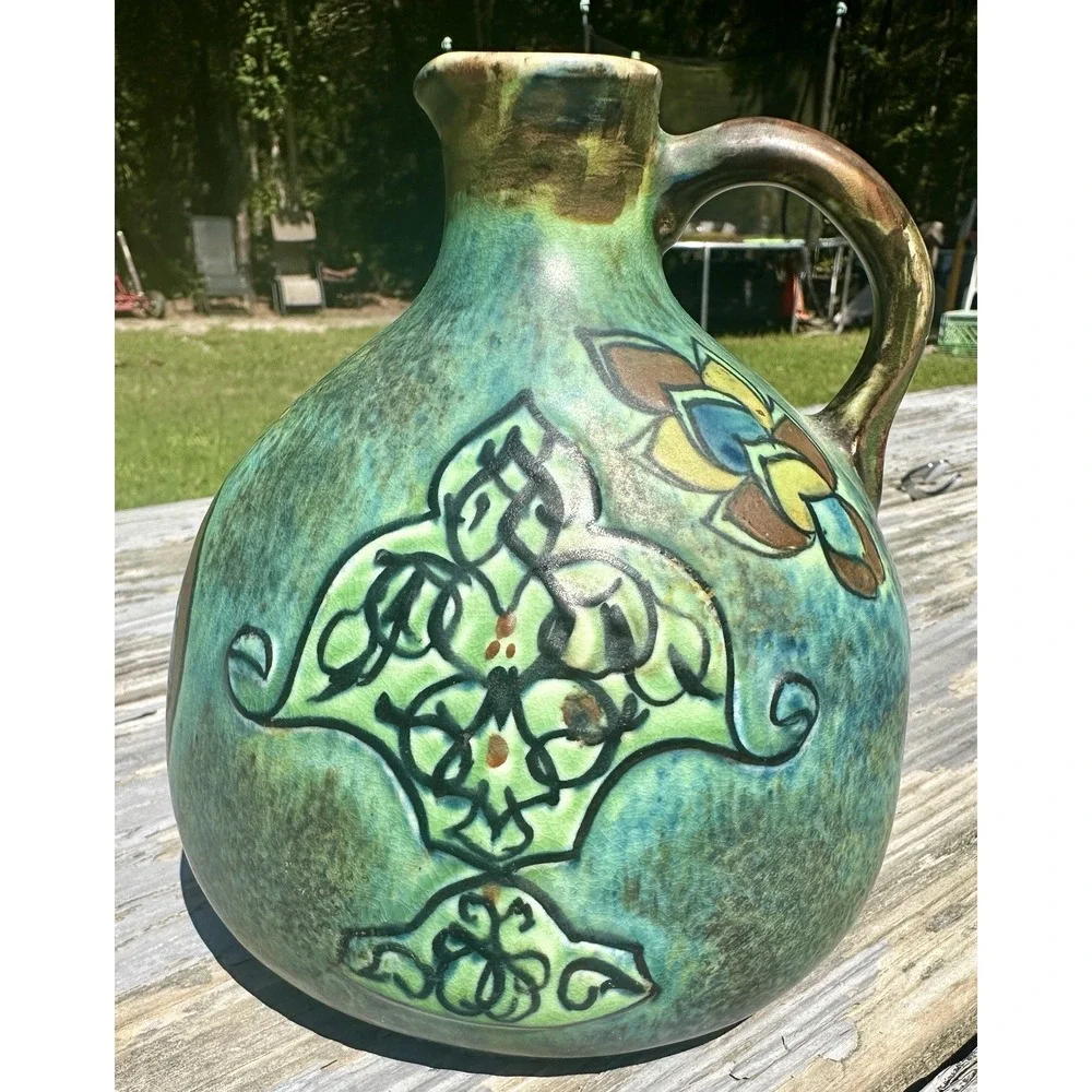 Cameleon Ware Reproduction of Persian Art Pottery Jug 101 / 105 Made in England